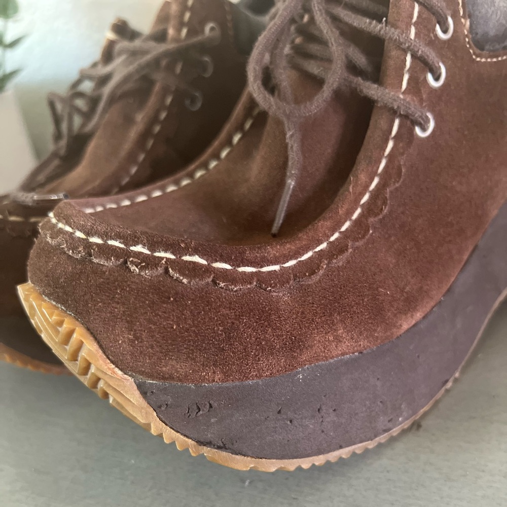 RARE Vintage Lower East Side Chunky Platform Loafers - Picture 10 of 11